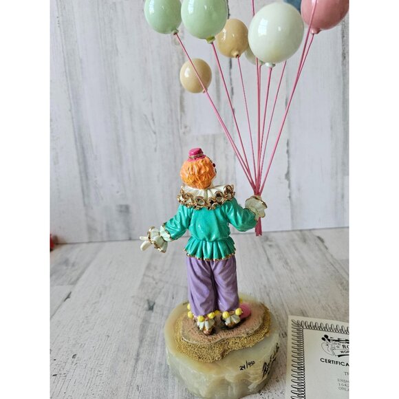 Ron Lee Bunches clown balloons pastel large gold 1996 vintage limited statue fig - Picture 6 of 11
